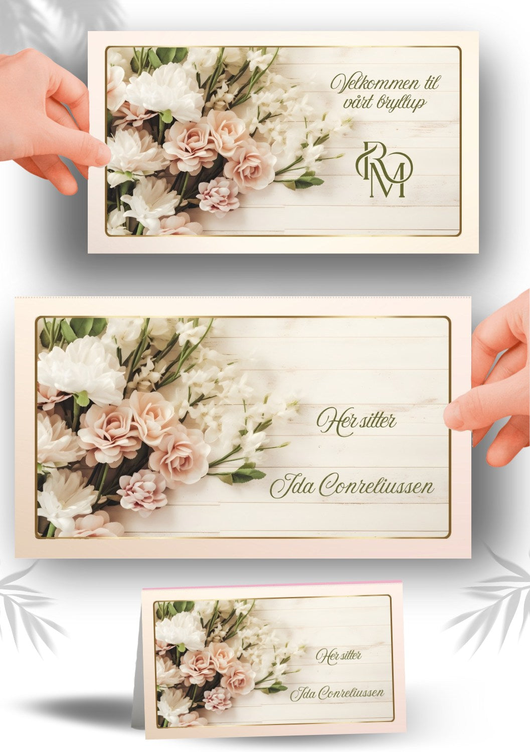 BORDKORT FOR BRYLLUP