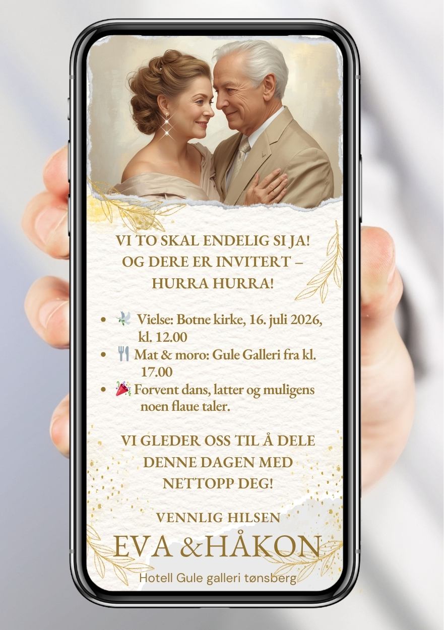 SMS INVITASJON BRYLLUP