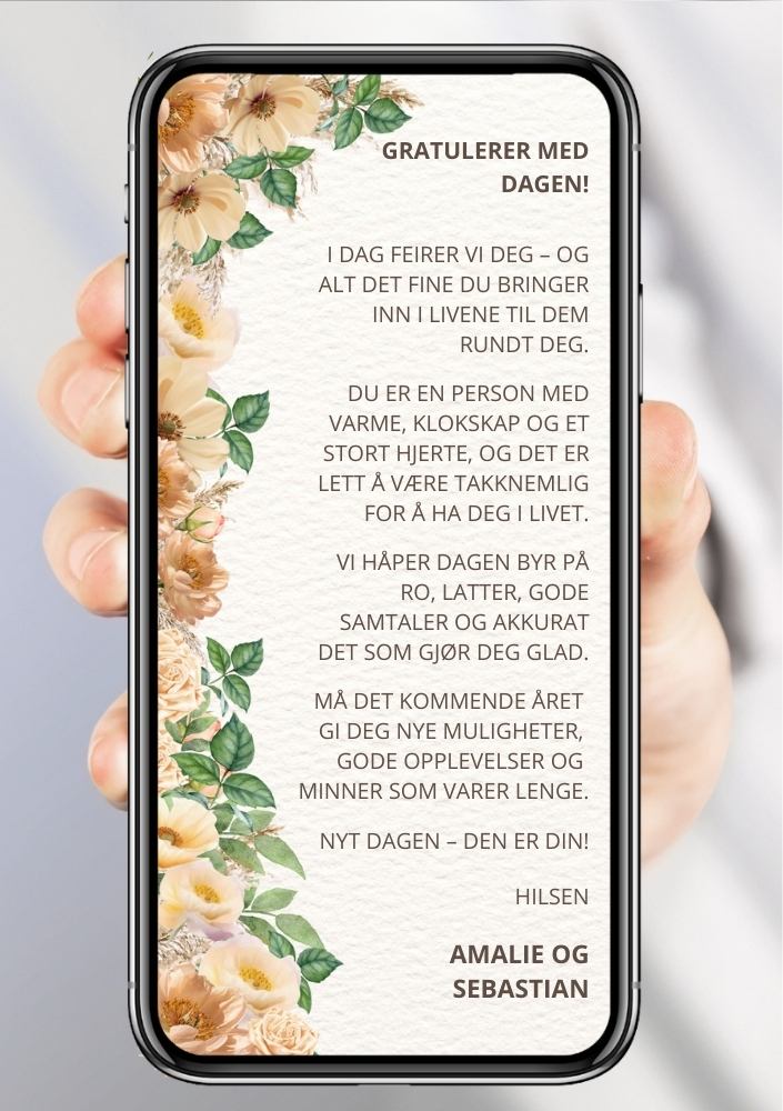 GRATULER PÅ SMS