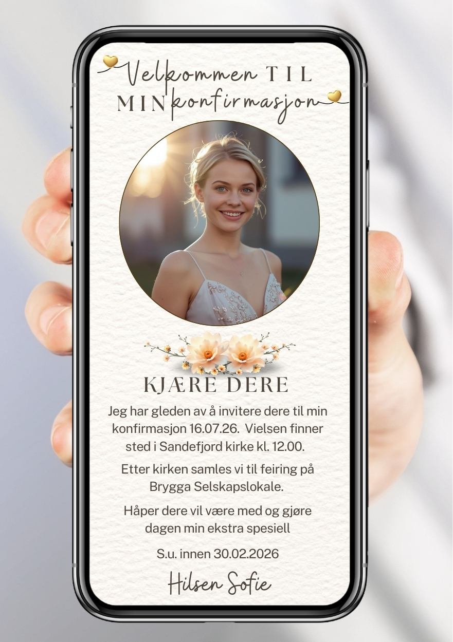 SMS INVITASJON KONFIRMASJON