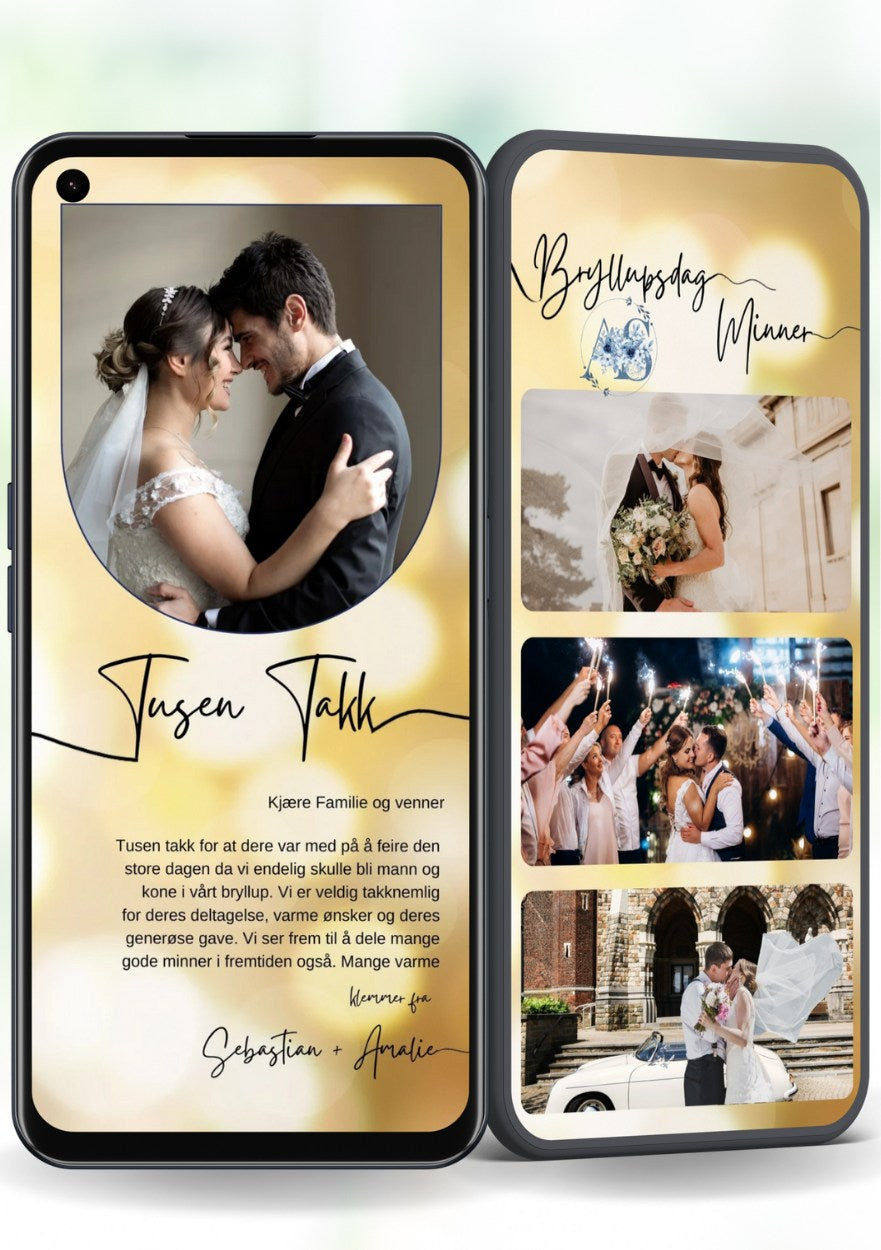 DOBLE TAKKEKORT BRYLLUP