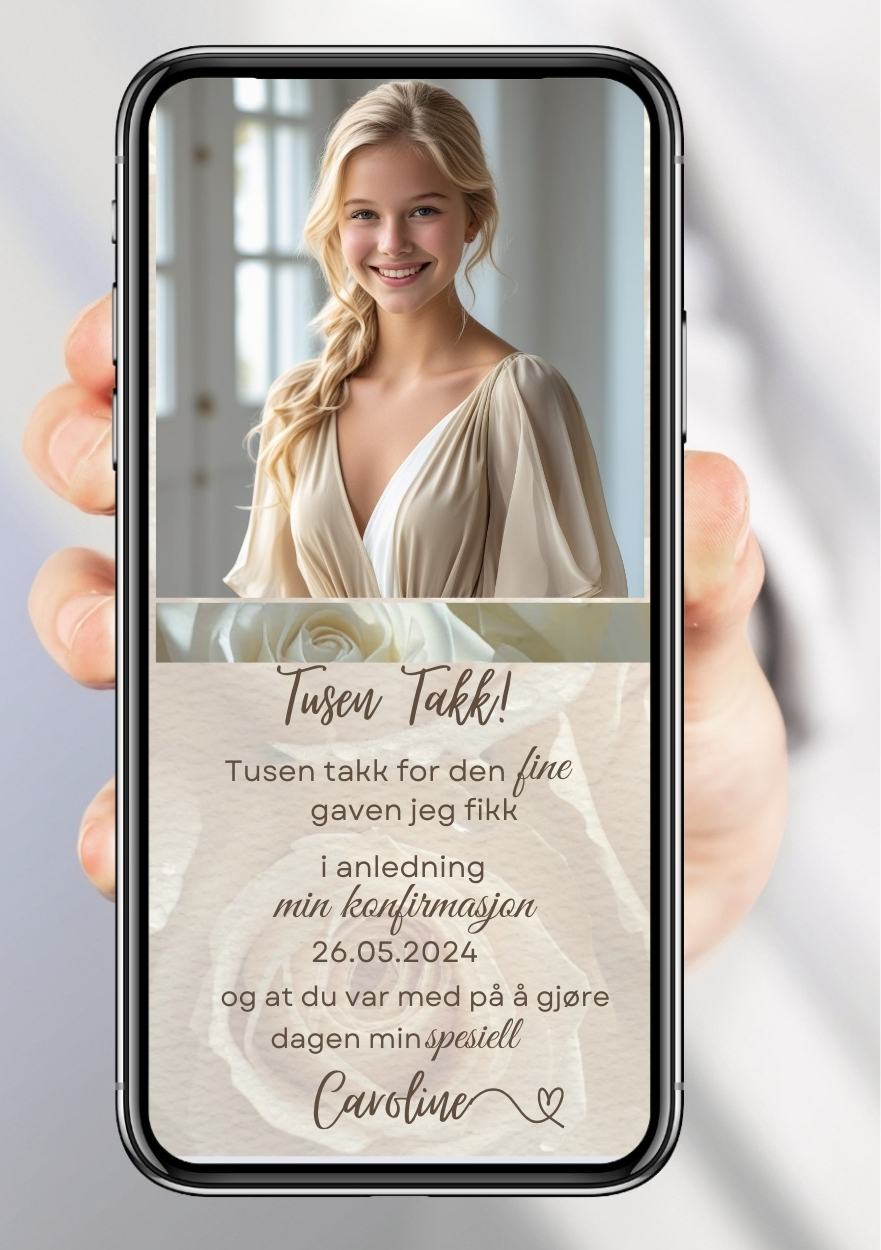 TAKKEKORT KONFIRMASJON