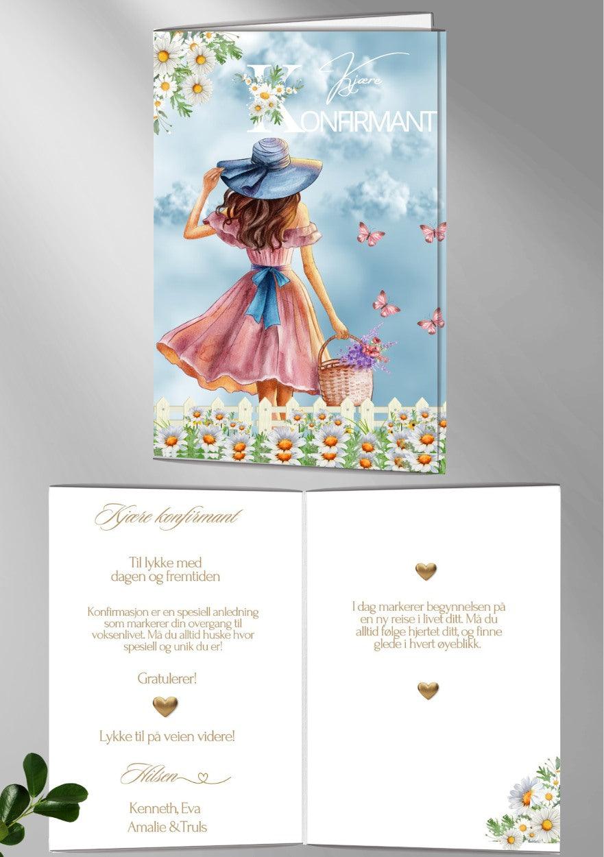 GRATULASJONSKORT TIL KONFIRMANTEN