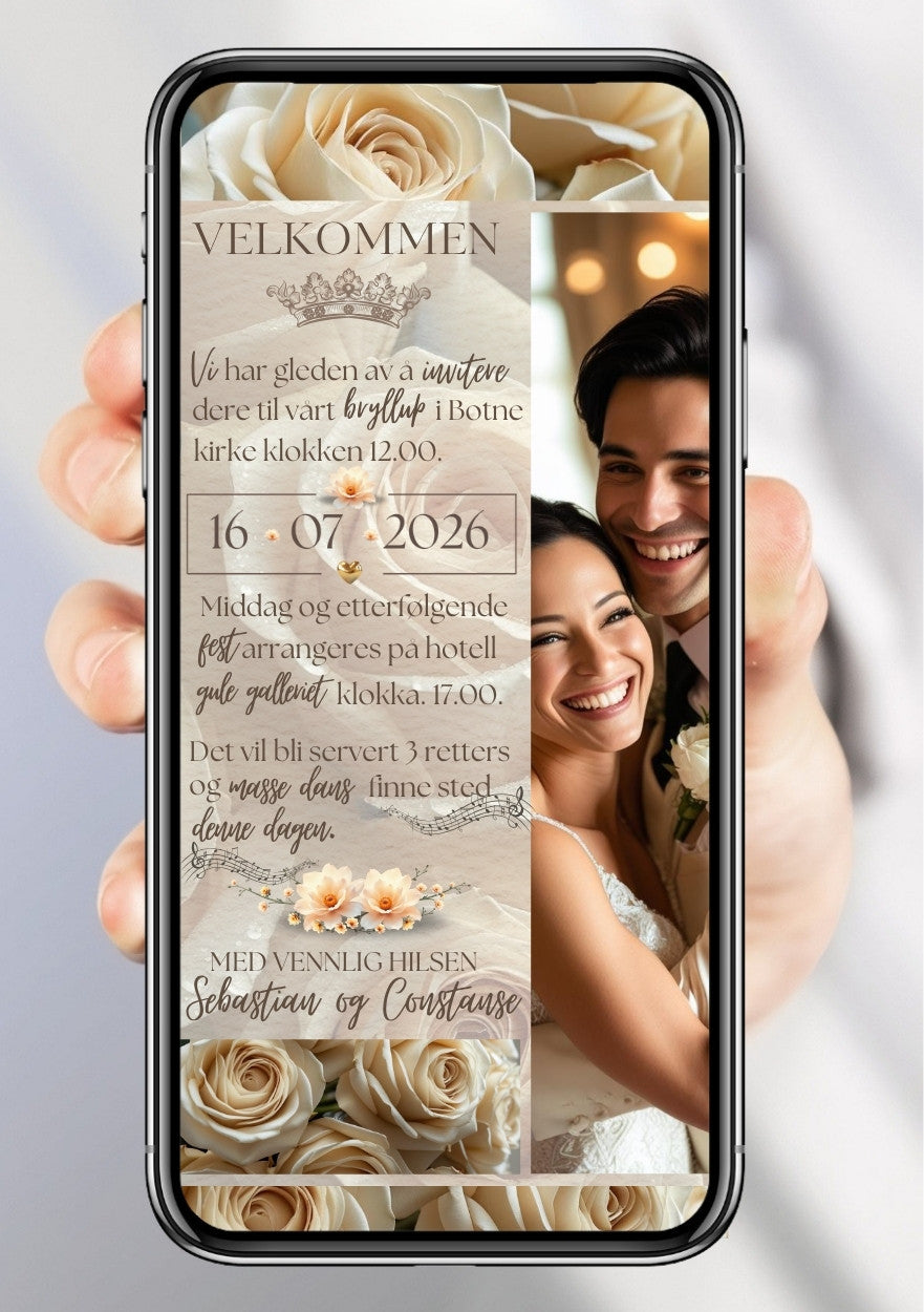 BRYLLUPSINVITASJON