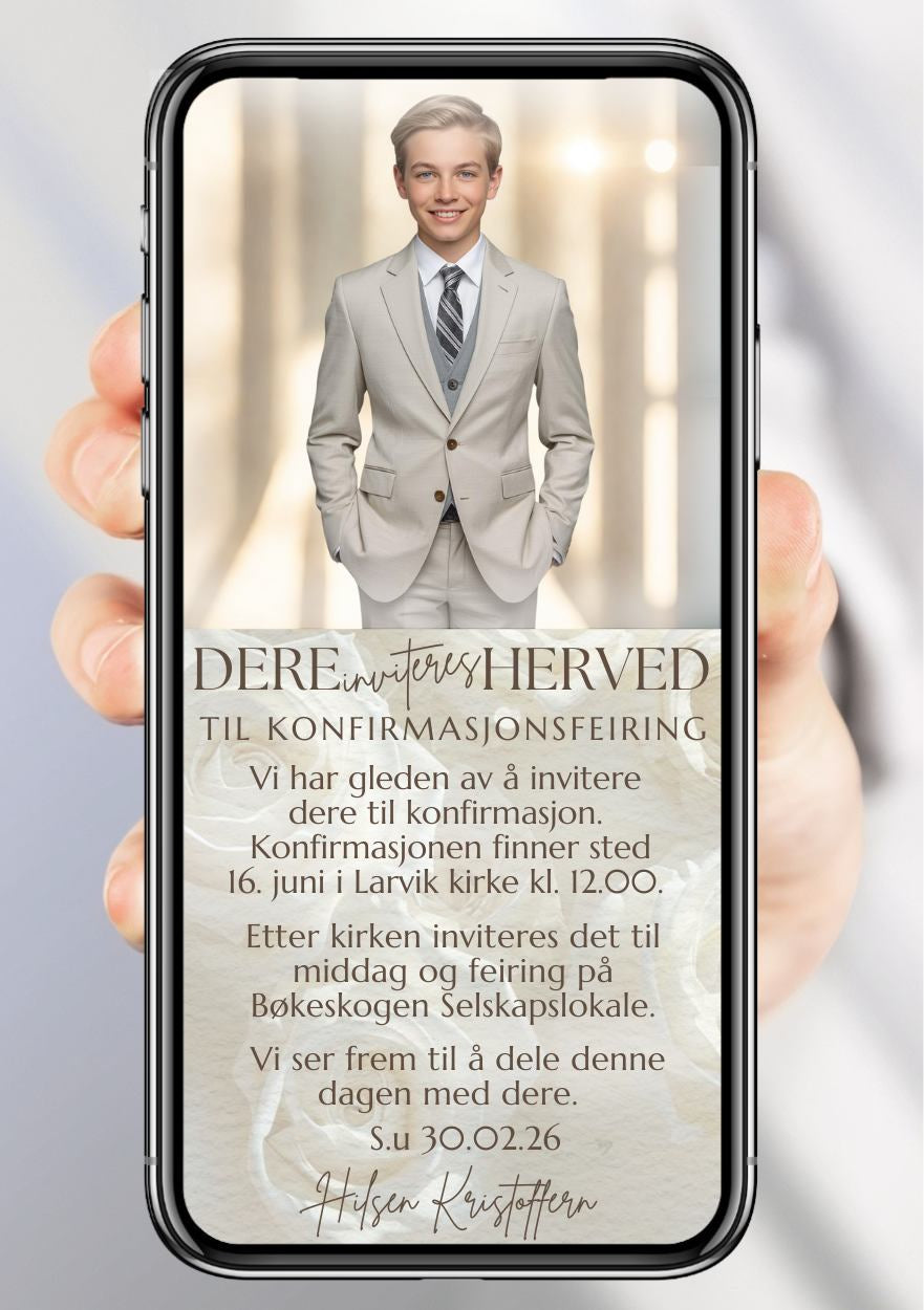 KONFIRMASJON INVITASJON