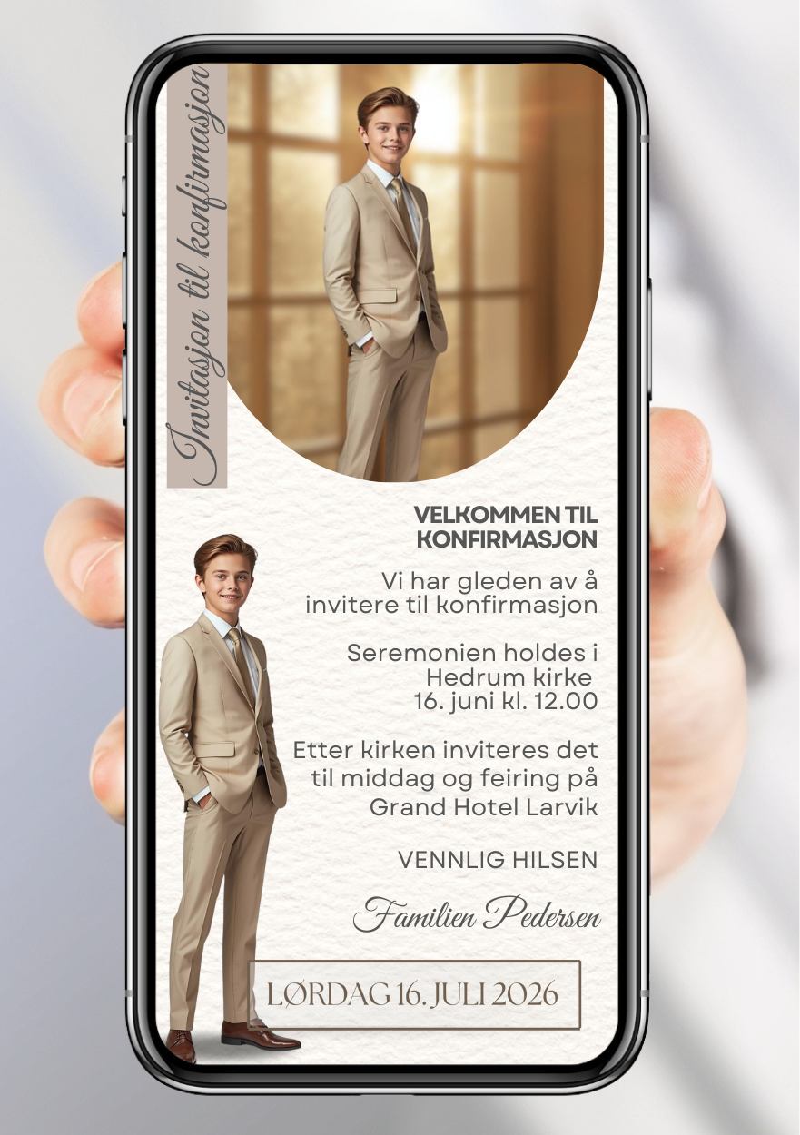 SMS INVITASJON KONFIRMASJON