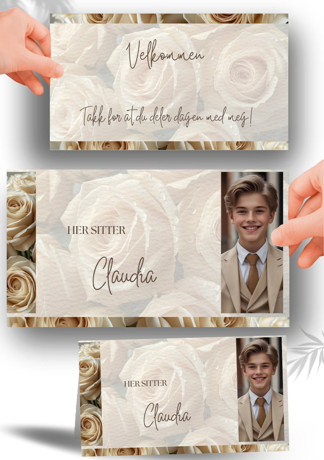 BORDKORT TIL KONFIRMASJON