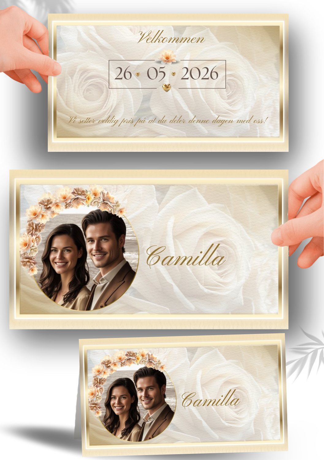 BORDKORT TIL BRYLLUP