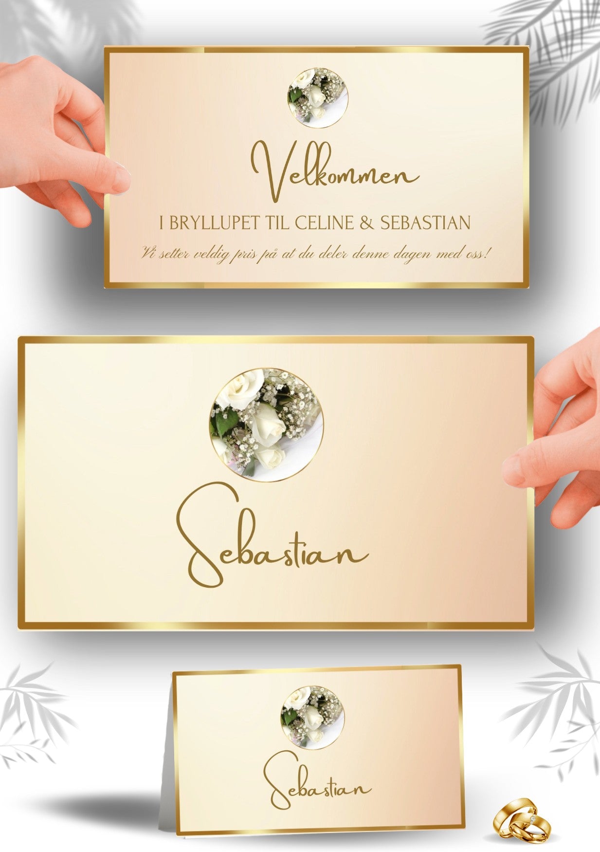 BORDKORT FOR BRYLLUP