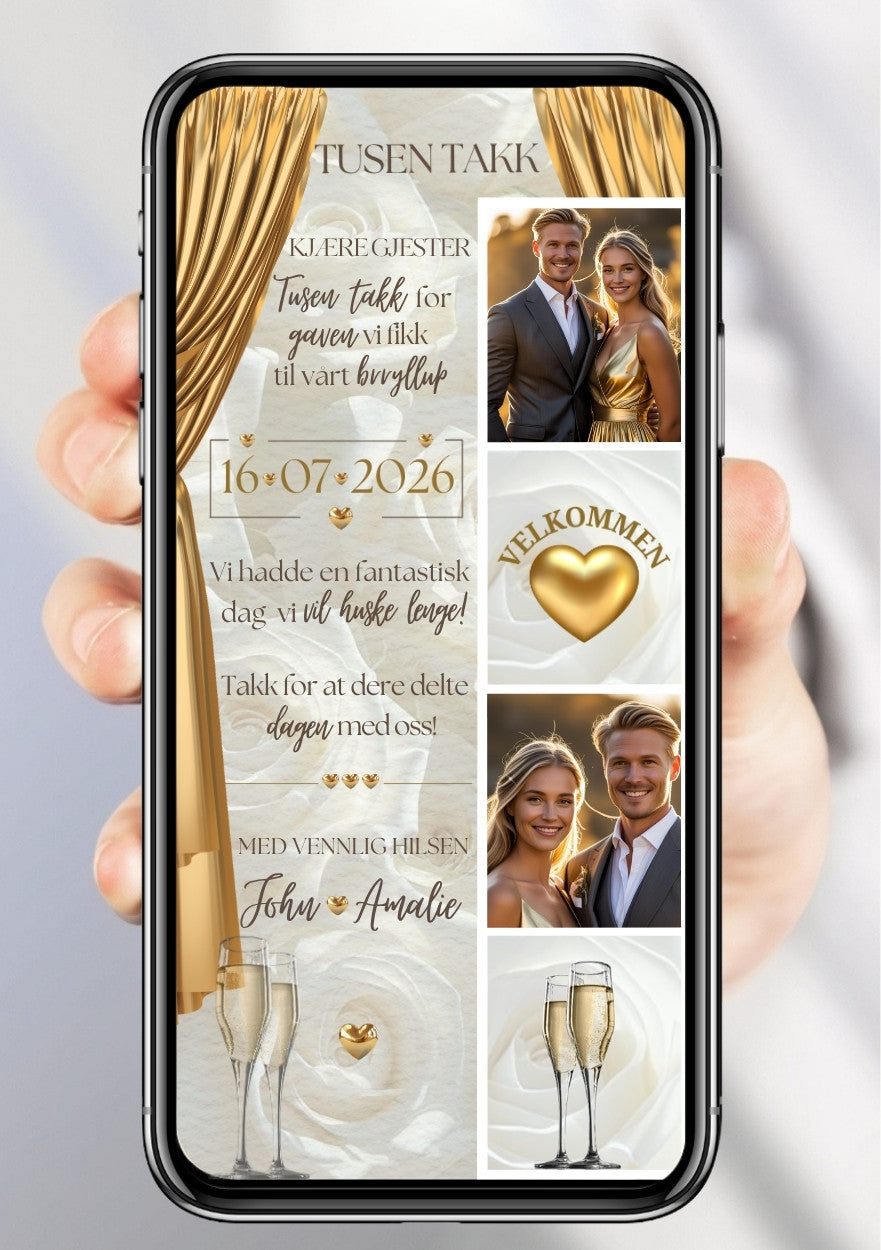 TAKKEKORT BRYLLUP