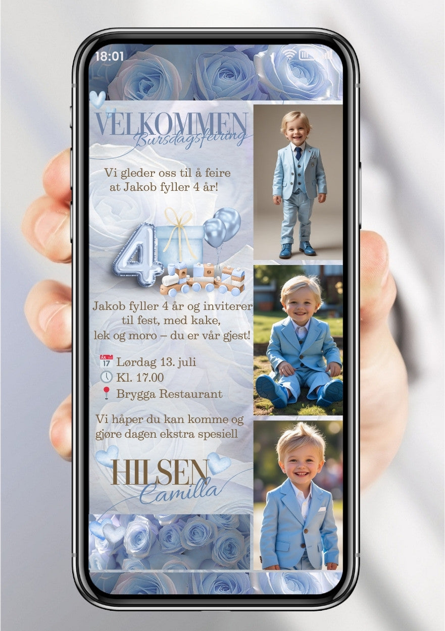 MOBIL INVITASJON BURSDAG