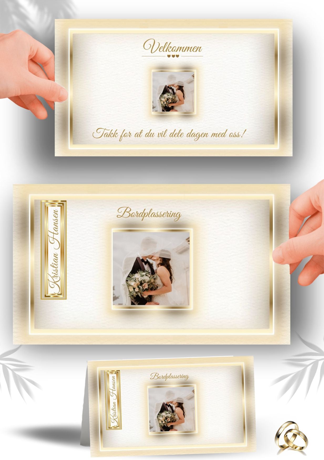 BORDKORT FOR BRYLLUP