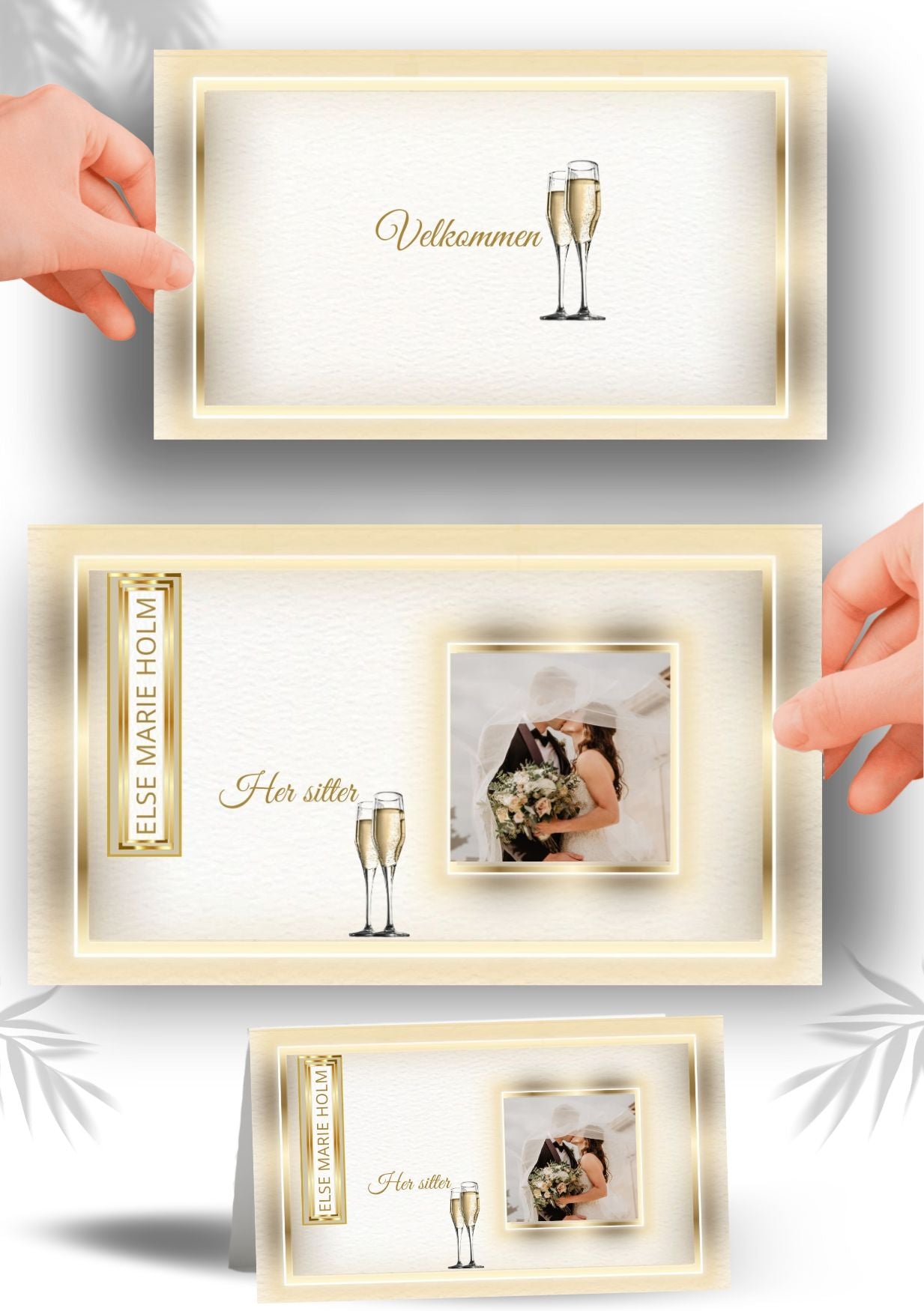 BORDKORT FOR BRYLLUP