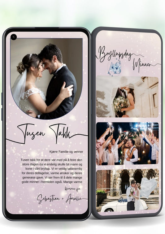 DOBLE TAKKEKORT BRYLLUP