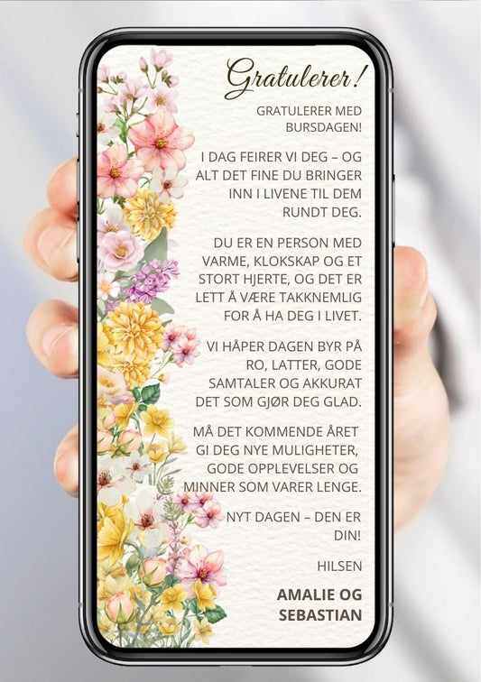GRATULER PÅ SMS