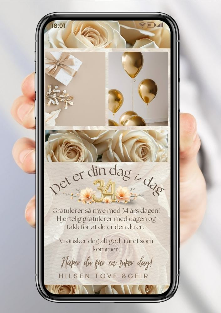 GRATULASJONSKORT BURSDAG