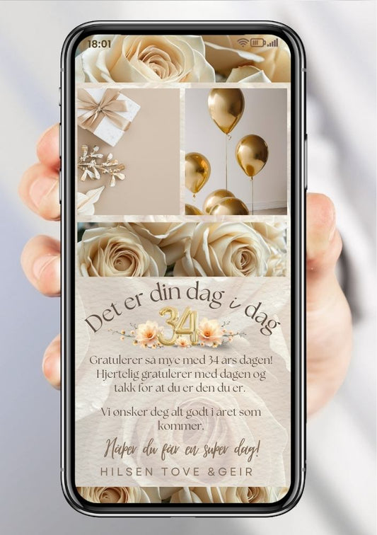 GRATULASJONSKORT BURSDAG