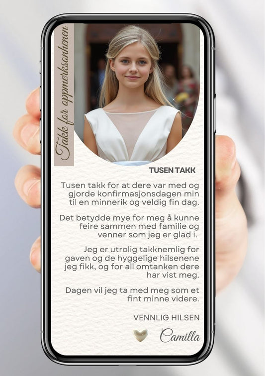 TAKKEKORT KONFIRMASJON