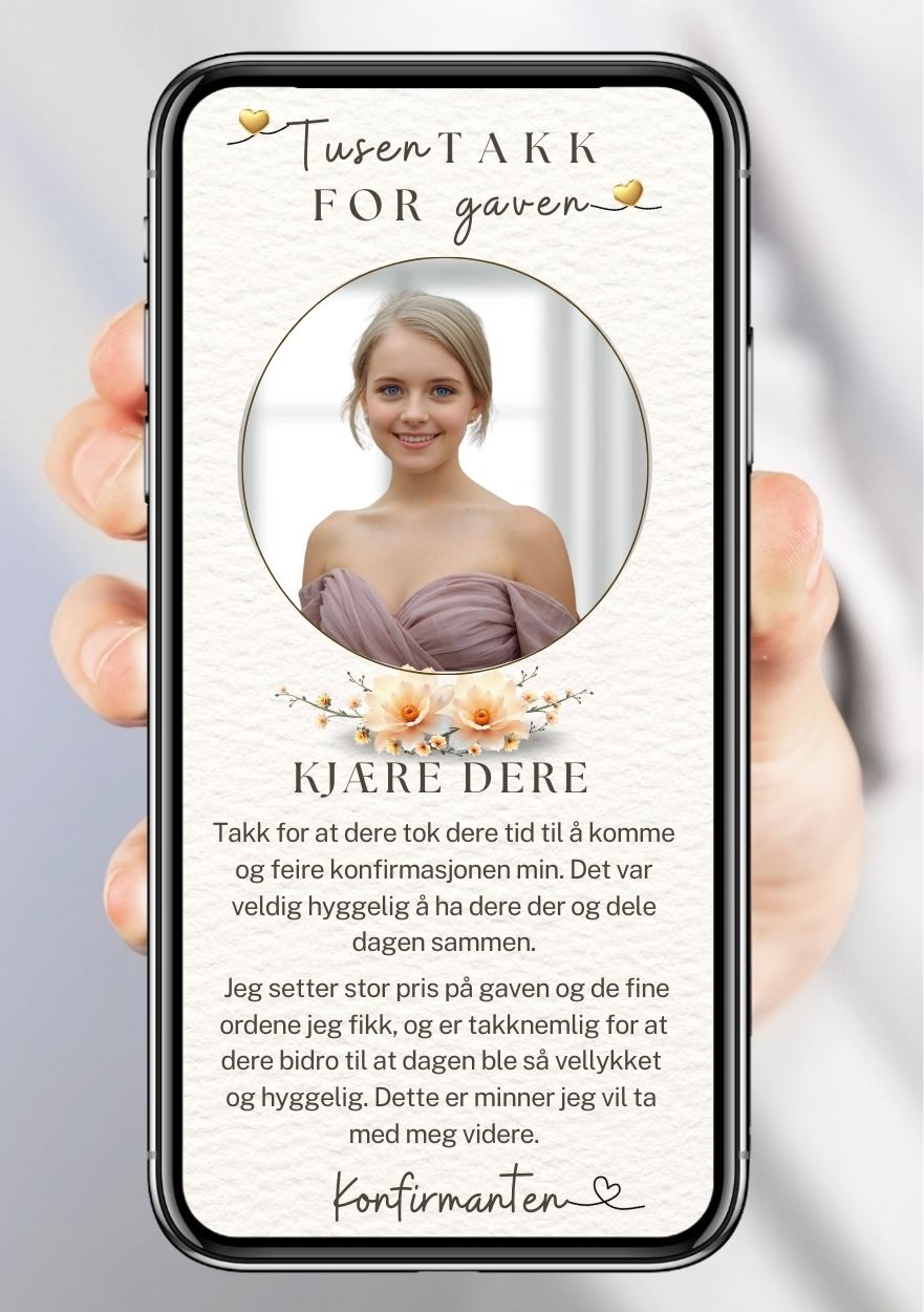 TAKKEKORT KONFIRMASJON