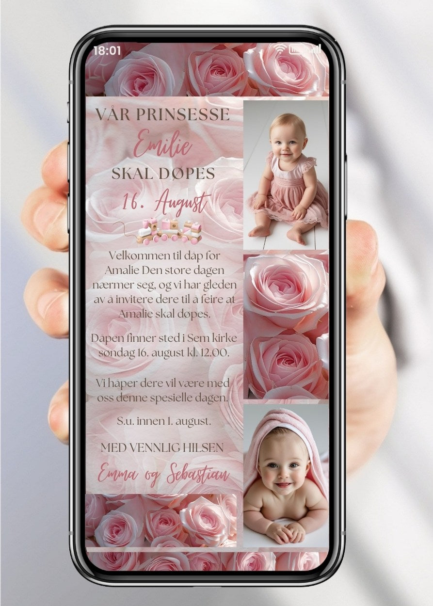 SMS INVITASJONER DÅP OG NAVNEFEST