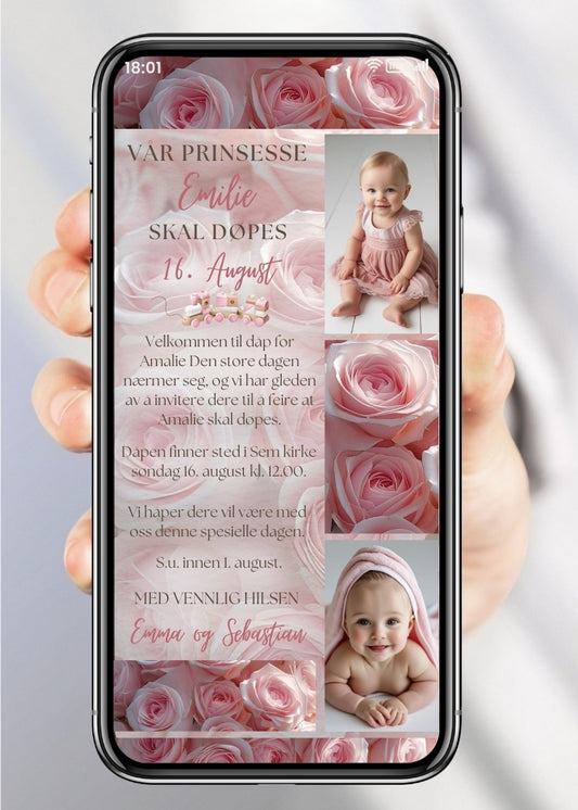 SMS INVITASJONER DÅP OG NAVNEFEST