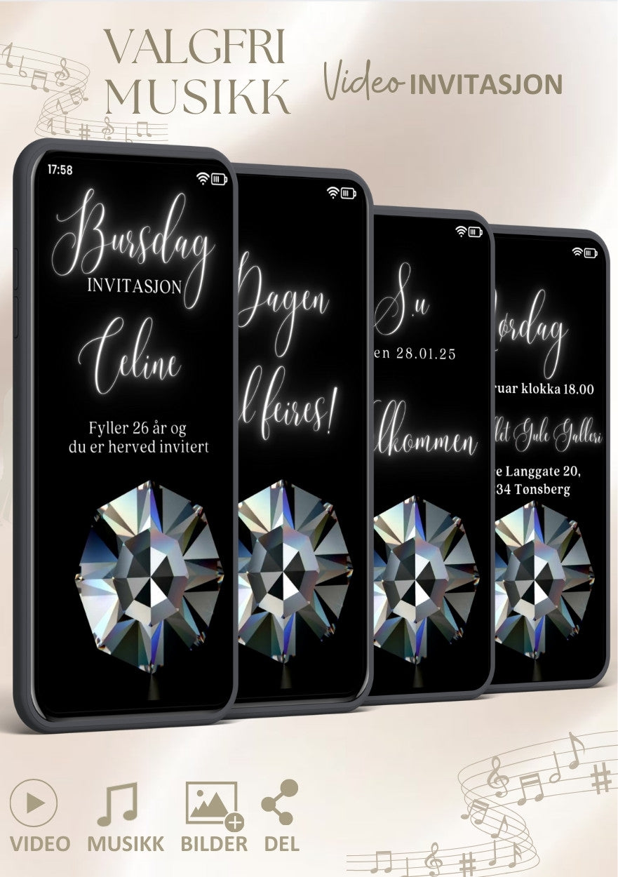 VIDEO INVITASJON BURSDAG