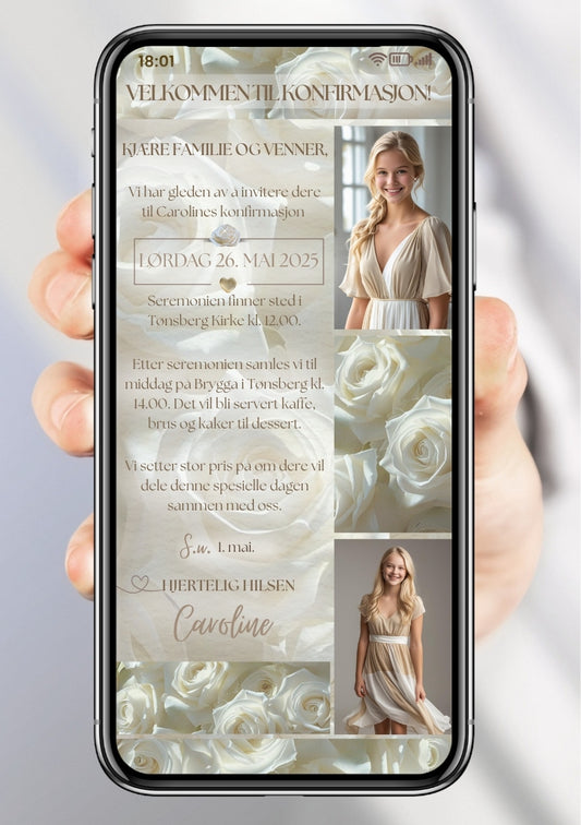 SMS INVITASJON KONFIRMASJON