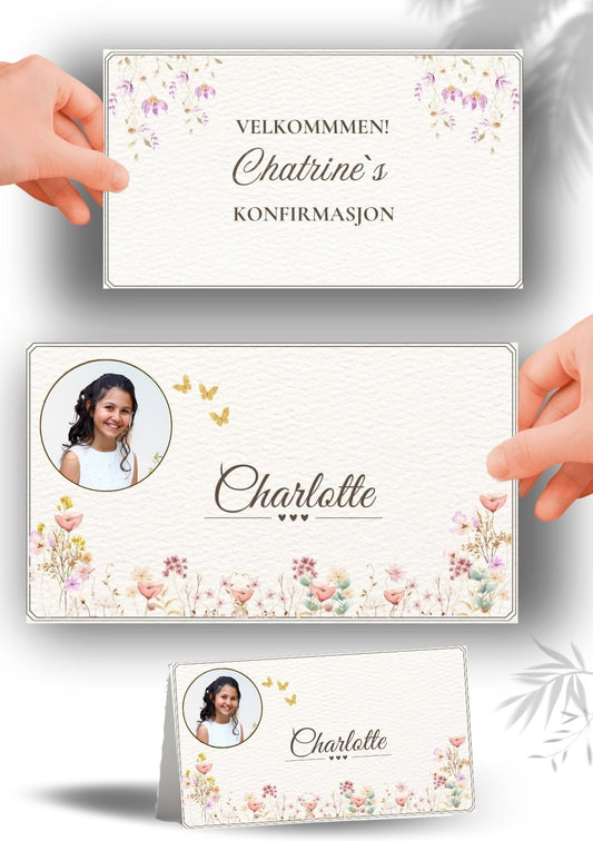 BORDKORT TIL KONFIRMASJON