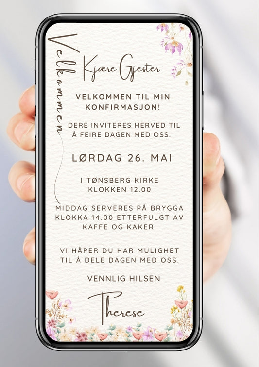 INVITASJON TIL KONFIRMASJON