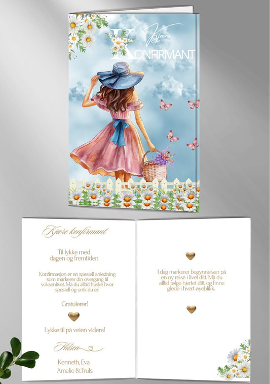 GRATULASJONSKORT TIL KONFIRMANTEN