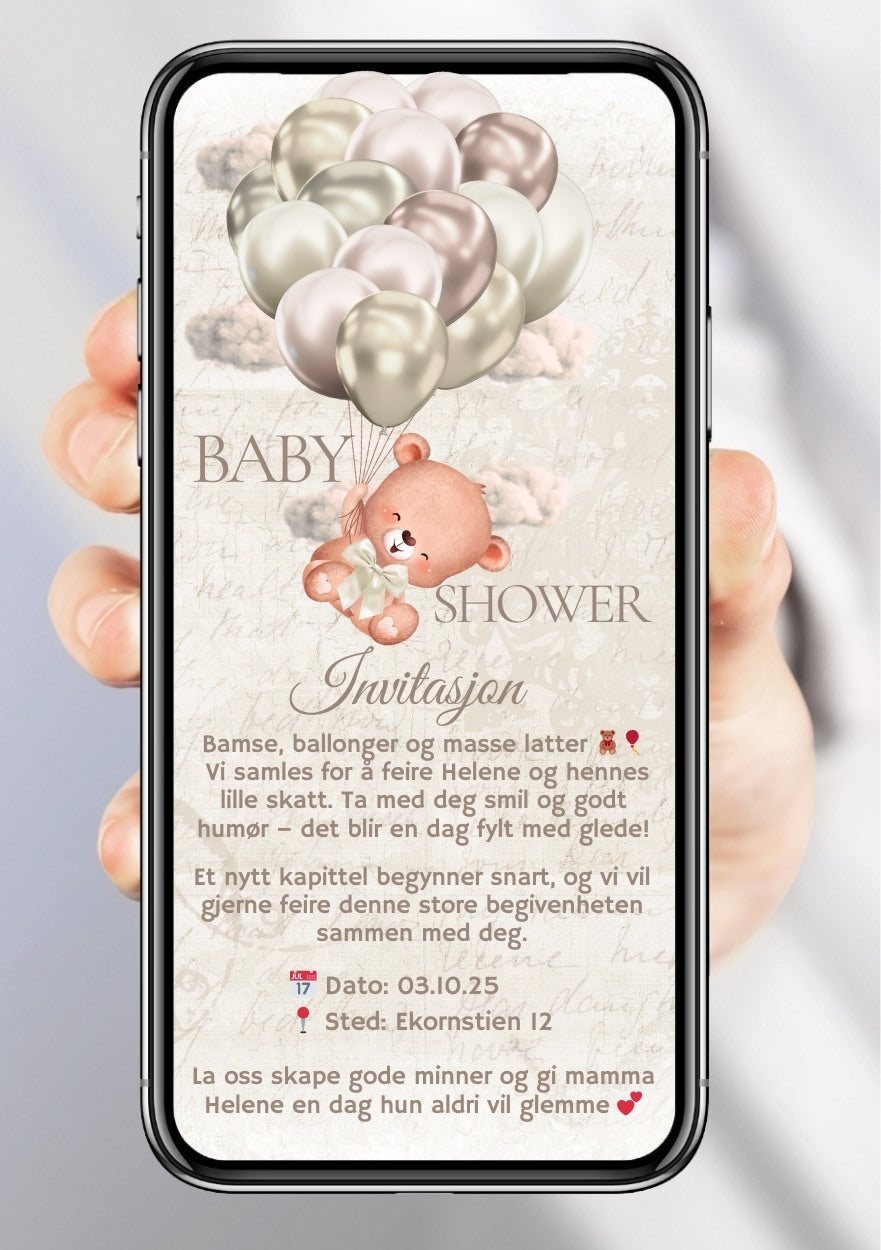 BABYSHOWER INVITASJON