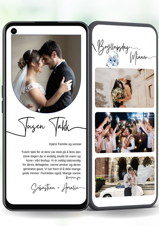 DOBLE TAKKEKORT BRYLLUP