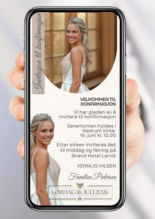 MOBIL INVITASJON KONFIRMASJON