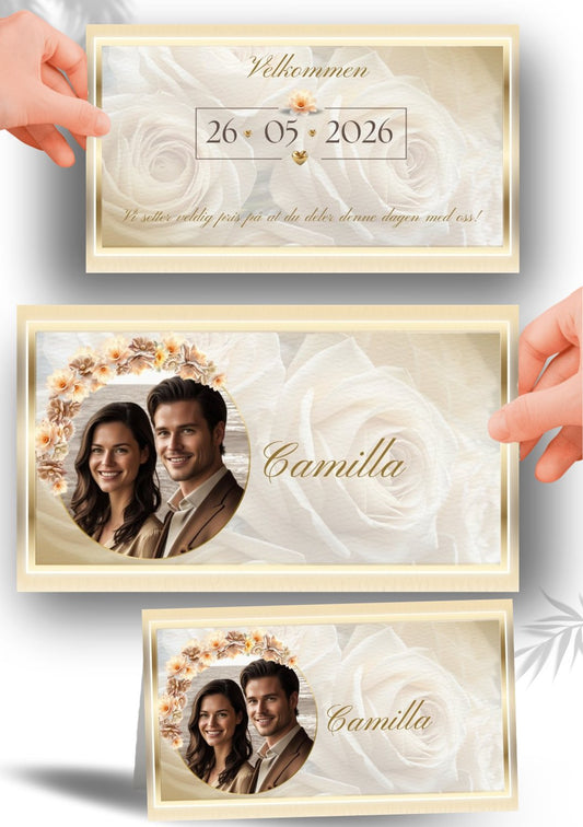 BORDKORT TIL BRYLLUP