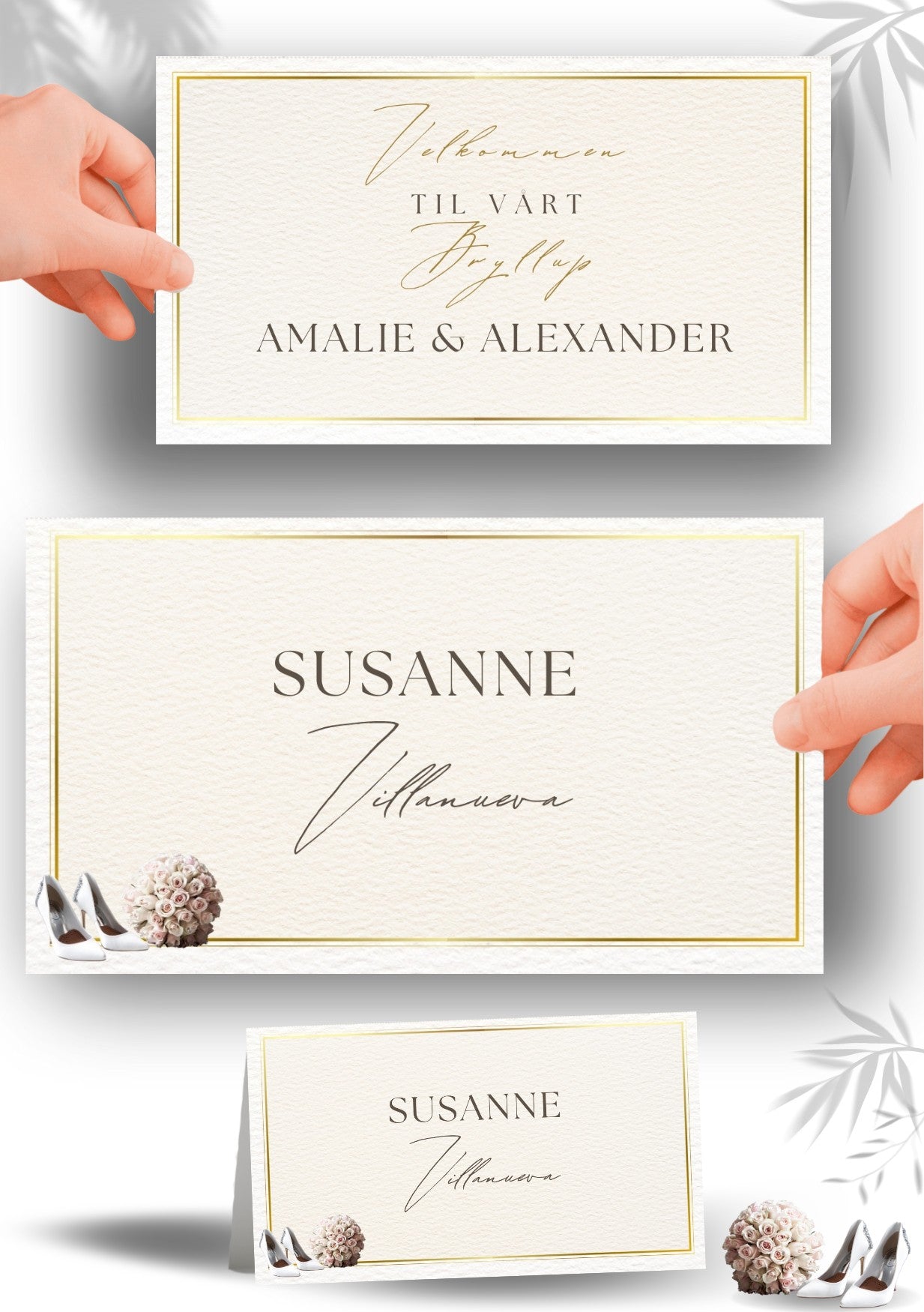 BORDKORT FOR BRYLLUP