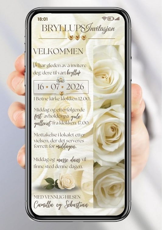 SMS INVITASJON BRYLLUP