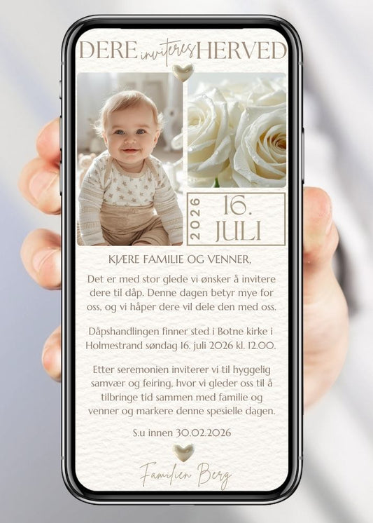 DÅPSINVITASJON