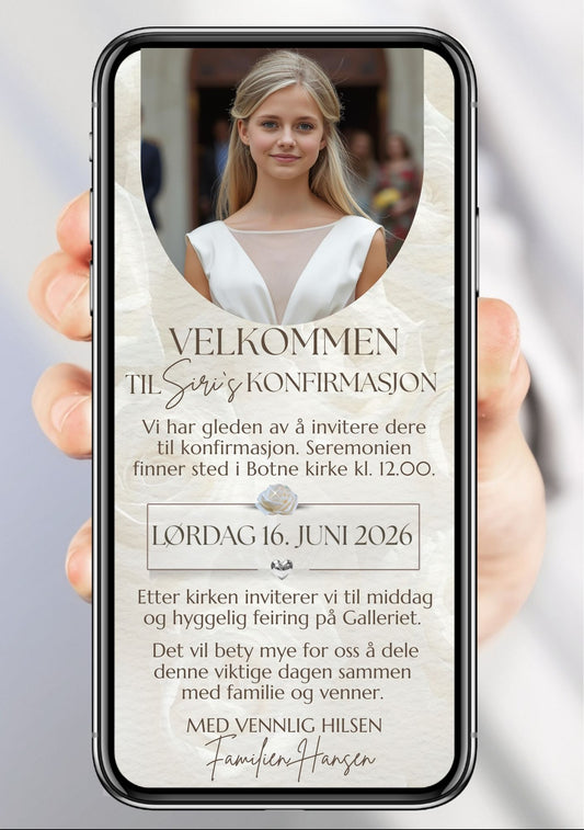 KONFIRMASJON INVITASJON