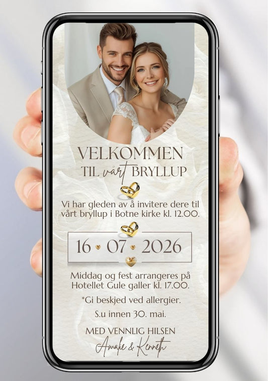 MOBIL BRYLLUP INVITASJON