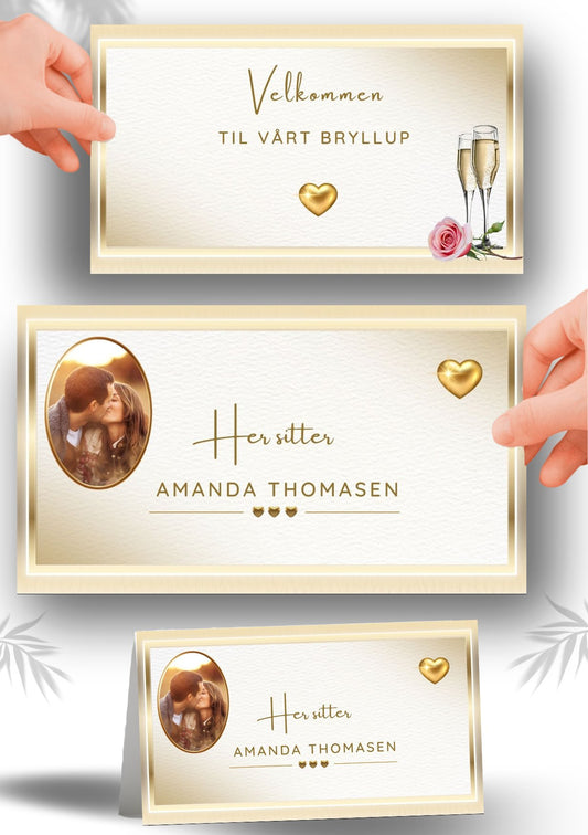 BORDKORT FOR BRYLLUP