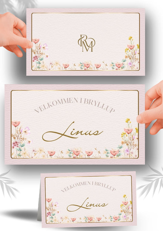 BORDKORT FOR BRYLLUP