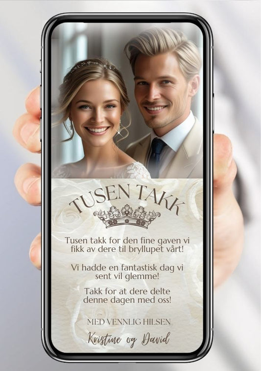 MOBIL TAKKEKORT BRYLLUP