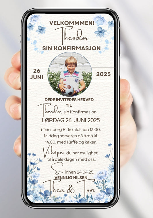 KONFIRMASJON INVITASJON