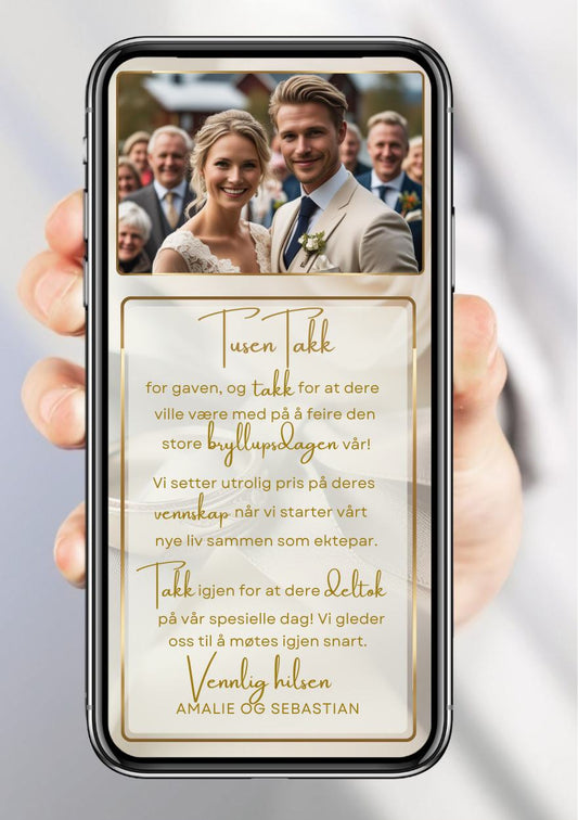 TAKKEKORT BRYLLUP