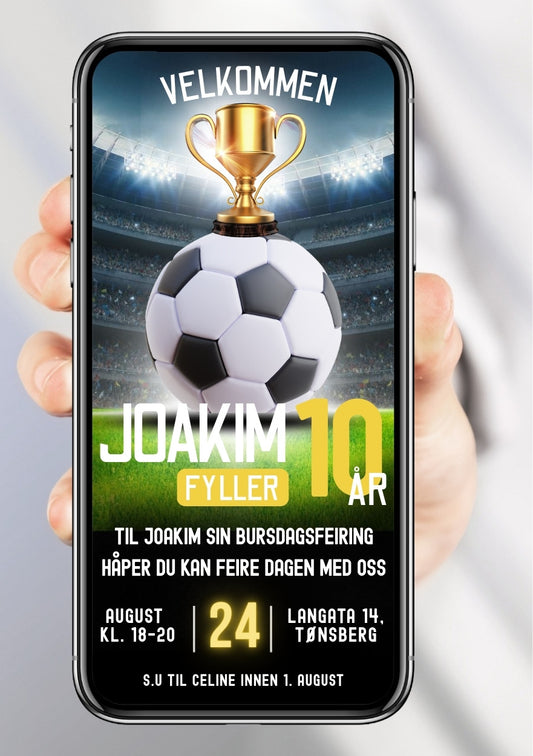 MOBIL INVITASJON BURSDAG