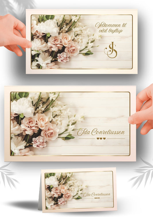 BORDKORT FOR BRYLLUP