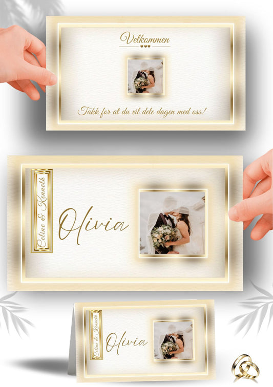 BORDKORT FOR BRYLLUP