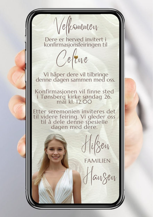 SMS INVITASJON KONFIRMASJON