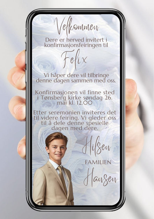 SMS INVITASJON KONFIRMASJON