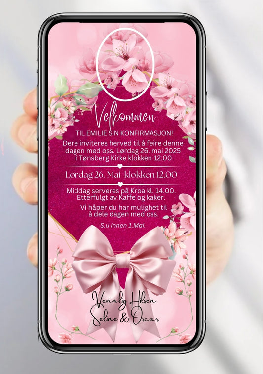 KONFIRMASJON INVITASJON